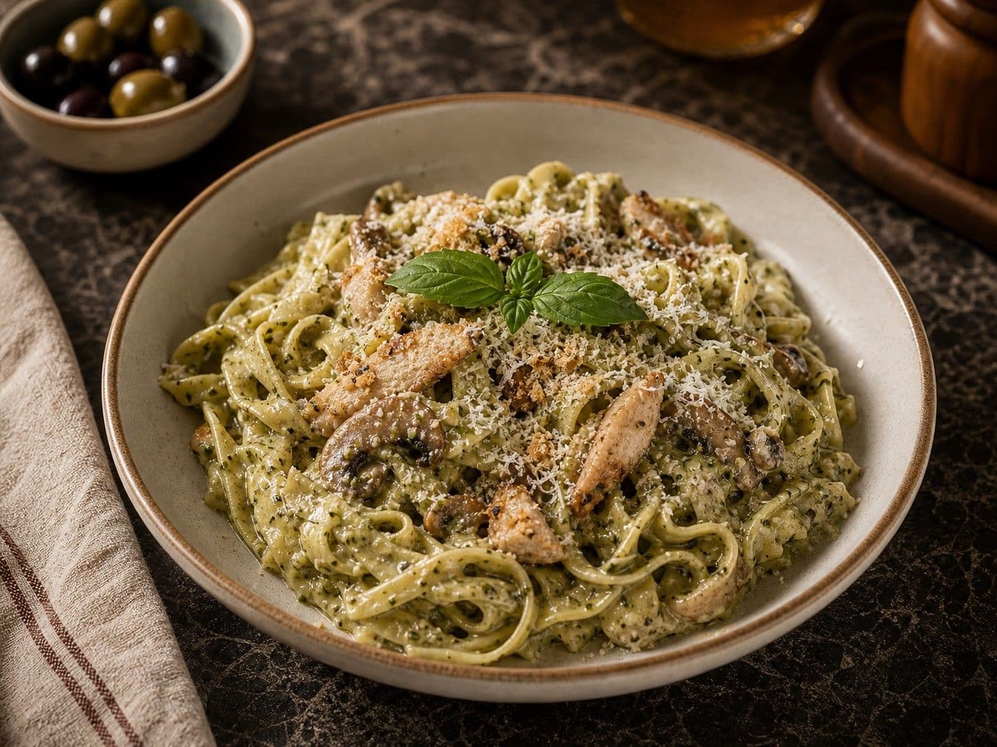 Pesto Fettuccine